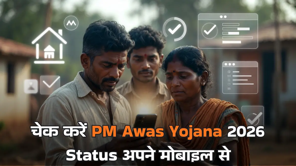 PM आवास योजना 2026 स्टेटस चेक - मोबाइल से घर की लिस्ट और पैसे की जानकारी देखें